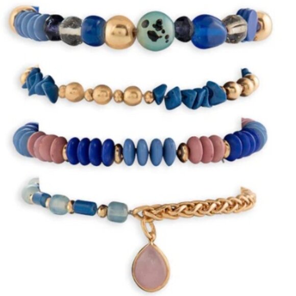 Myra Bag Handcrafted "Vintage Elegance" 4 Stacked Bracelet - New - Picture 2 of 4